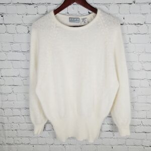 VINTAGE | Club angora rabbit hair lambswool blend knit raglan scoop neck sweater